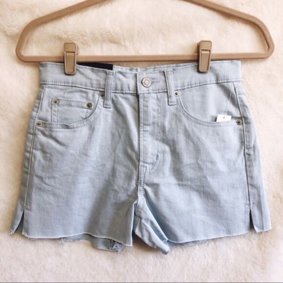 GAP Light Blue High Rise 3" Denim Shorts - Picture 7 of 7